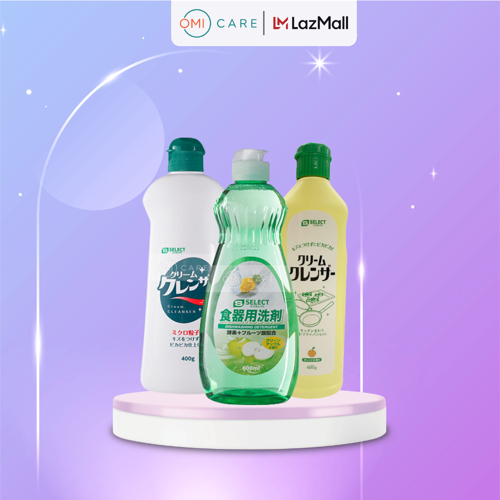 Combo Nước Rửa Chén, Bát Và Kem Tẩy Đa Năng S Select Nhật Bản
