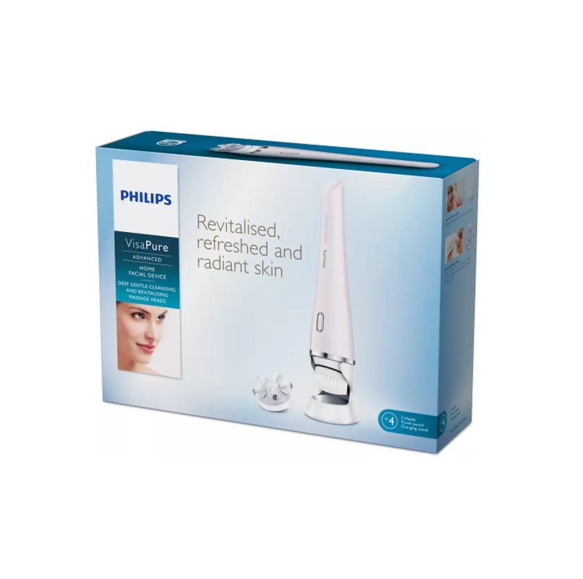 Máy rửa và massage mặt Philips VisaPure Advanced SC5340 màu tím