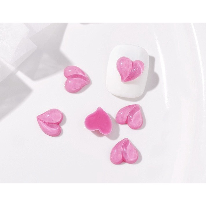 Charm slime/ dụng cụ charm trang trí/ làm nail hình trái tim - giá 1 cái
