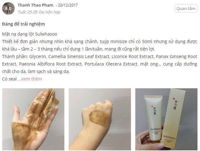 Mặt Nạ Lột Sulwhasoo Clarifying Mask