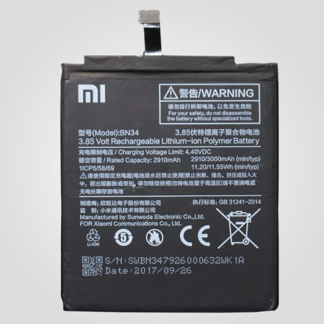 Pin xịn xiaomi redmi 5a/ bn34 zin 3000mah - bảo hành 6 tháng