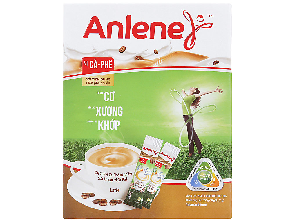 Bộ 2 Sữa bột Anlene vị cà phê
