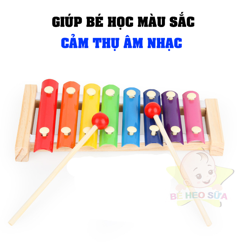 Đàn gõ 8 thanh bằng gỗ cho bé