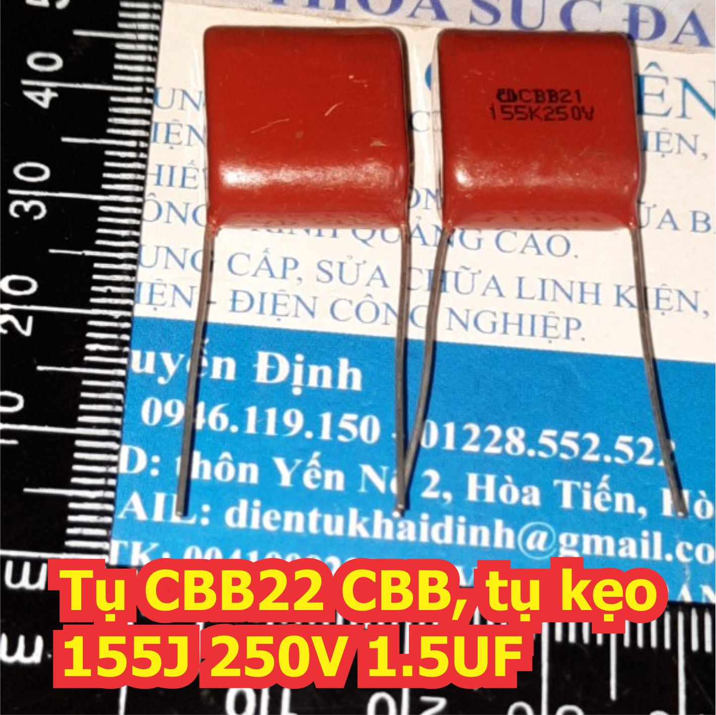 20 con Tụ CBB22 CBB tụ kẹo nâu đỏ155J 250V 400V 630V 155 1.5uF kde1755
