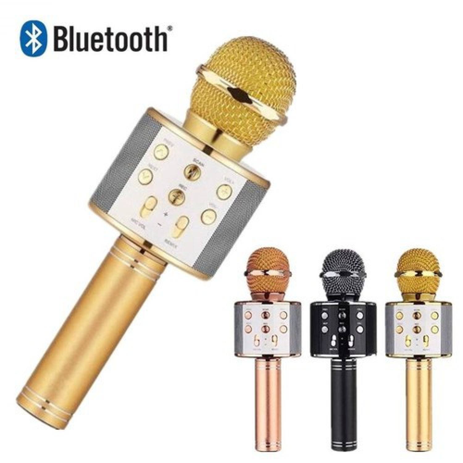 Mic Hát Karaoke 858, Micro Bluetooth Không Dây Siêu Xịn