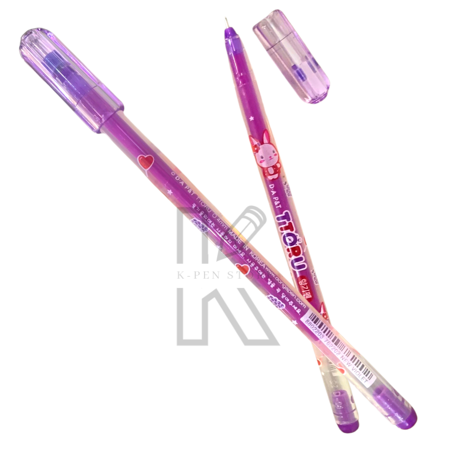 Hộp 12 Cây Bút Gel TTORU Hàn Quốc (Mực Xanh, Tím, Đỏ, Đen) - VPP Happy Kids