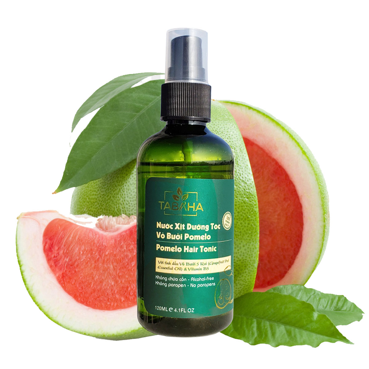 [HCM]Xịt dưỡng tóc kích thích mọc tóc con tinh dầu bưởi Pomelo Tabaha 120ml