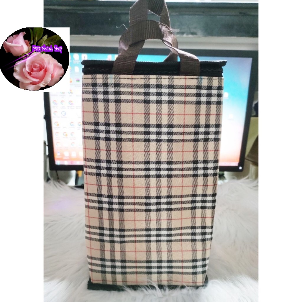 Túi giữ nhiệt đựng cà mèn 4 ngăn (dài 19 x Cao 30 x Rộng 13cm) / 3 ngăn (dài 20 x  cao 27 x Rộng 17cm)