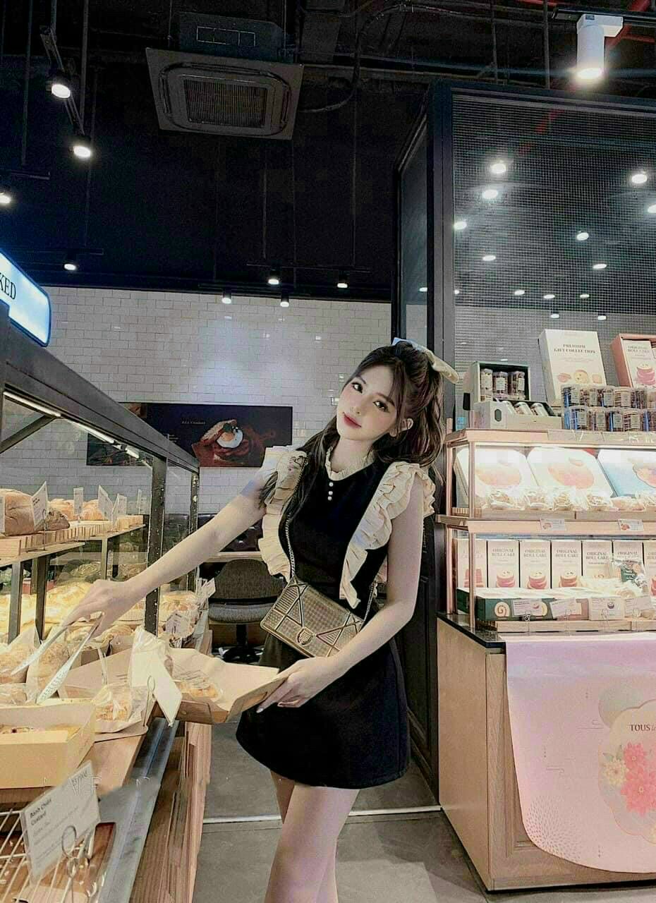 Đầm Phối Bèo Voan Xếp Ly