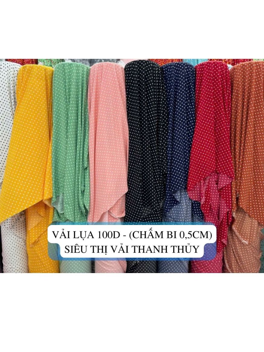 VẢI LỤA CHẤM BI [NHÍ]  - DÒNG VẢI THÔNG DỤNG - 1 MÉT X 1M5