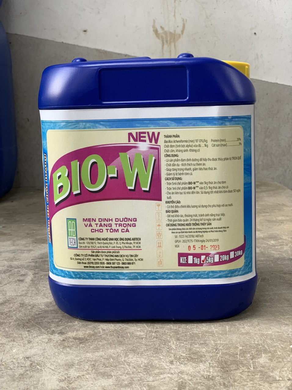 BIO-Wnew - Đạm Dinh Dưỡng Cho Tôm Cá – Đạm Trùn Quế Can 5 lít ((BIO TC2)