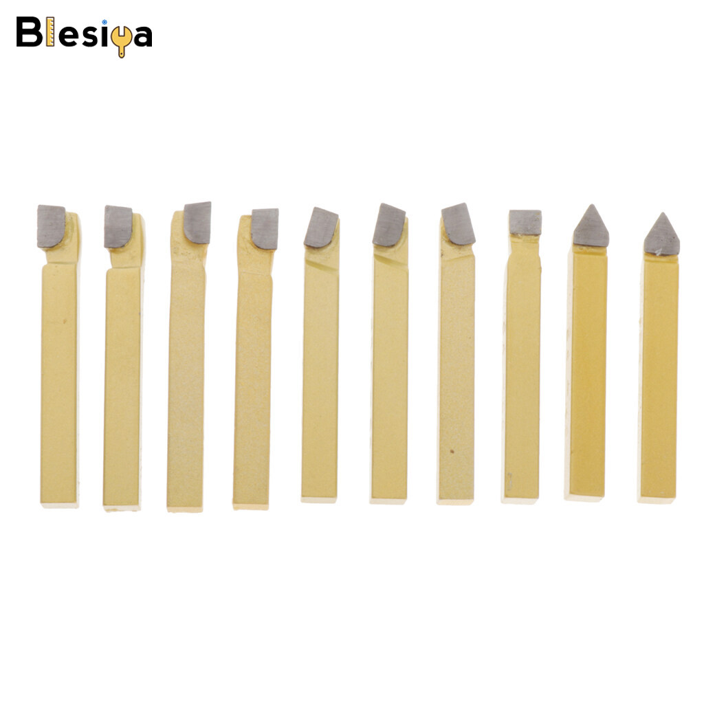 Blesiya Carbide Tip Tipped Bit Set Brazed Tools for CNC Lathe Welding Turning Tool