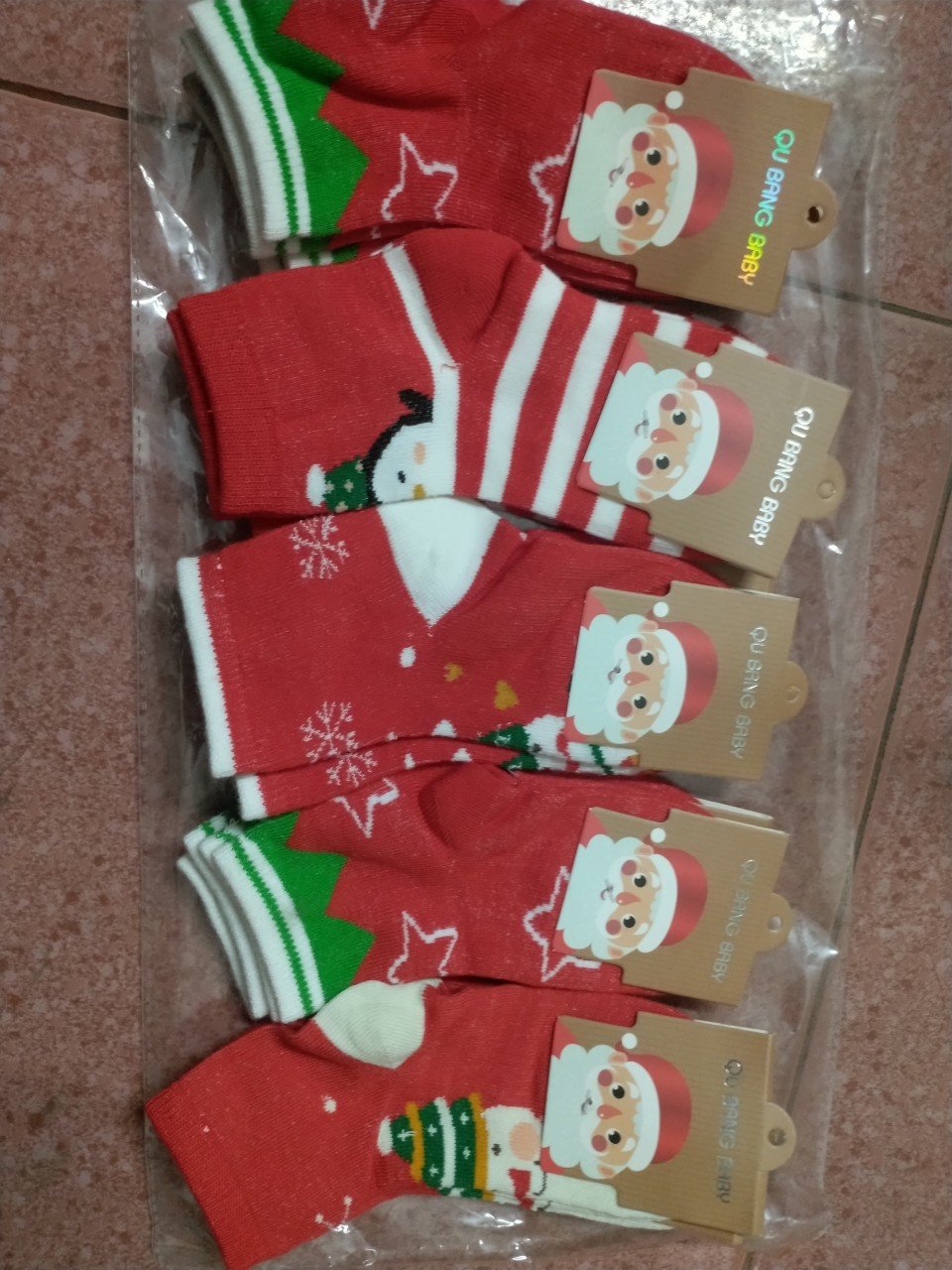 Set 5 đôi tất Noel cực đẹp cho bé trai bé gái