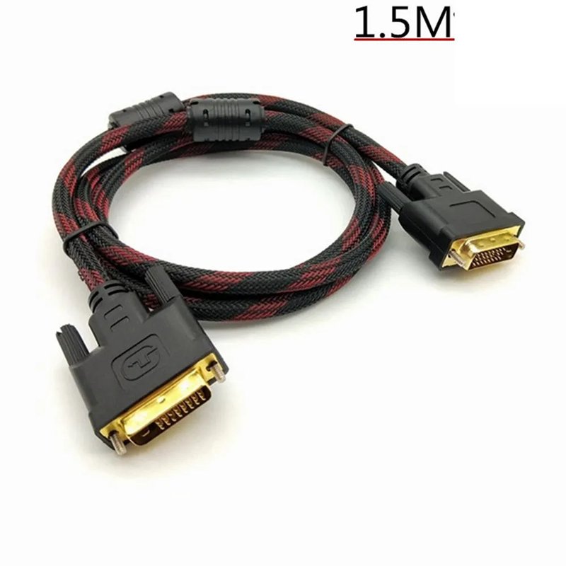Dây cáp bọc lưới 2 đầu DVI (24+1) dài 1,5m chất lượng cao