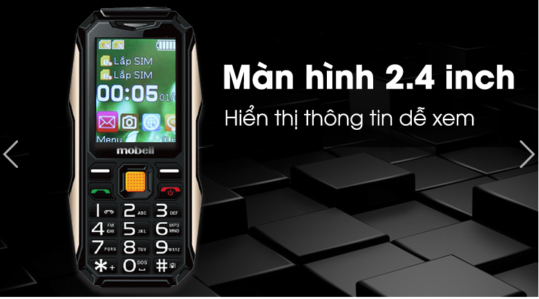Điện thoại mobell rock 3 - Chính hãng (bảo hành 12 tháng)