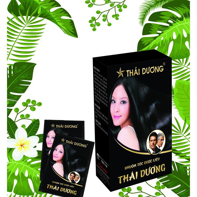 (1 gói) Nhuộm tóc dược liệu thái dương gội là đen