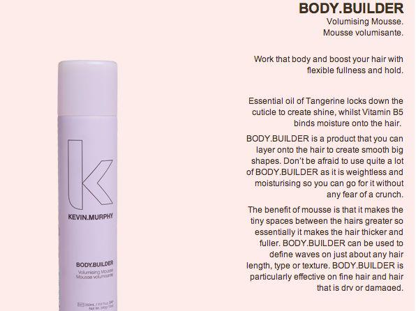 Mousse bọt tạo kiểu tóc Kevin.Murphy Body.Builder Volumizing 375ml