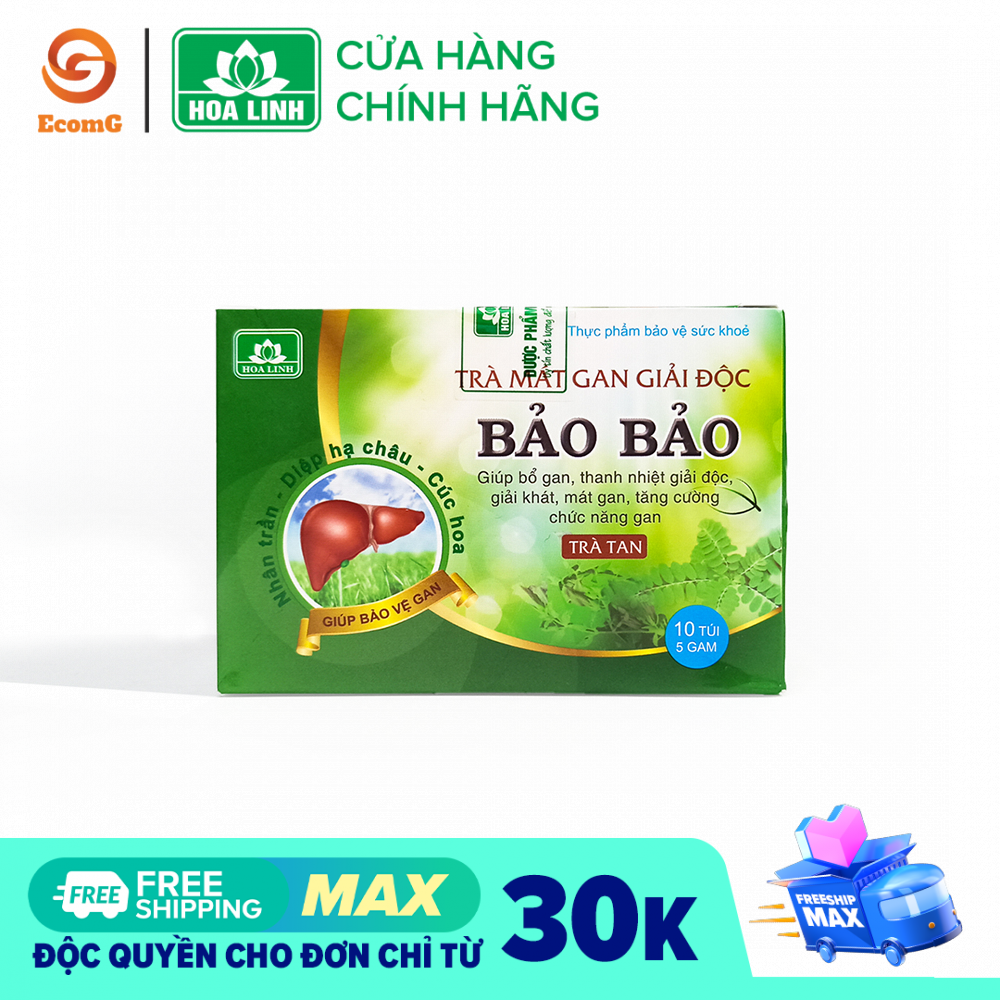 Trà giải độc gan Bảo Bảo - Thanh nhiệt, mát gan, giải độc, giải rượu - Hộp 10 túi - BB1-05