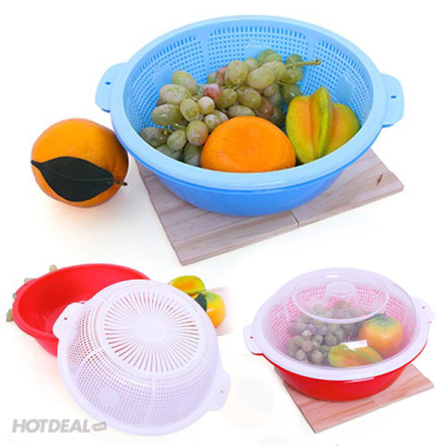 Bộ Thau Rổ có nắp đậy hàng cao cấp tiện lợi cho mọi gia đình