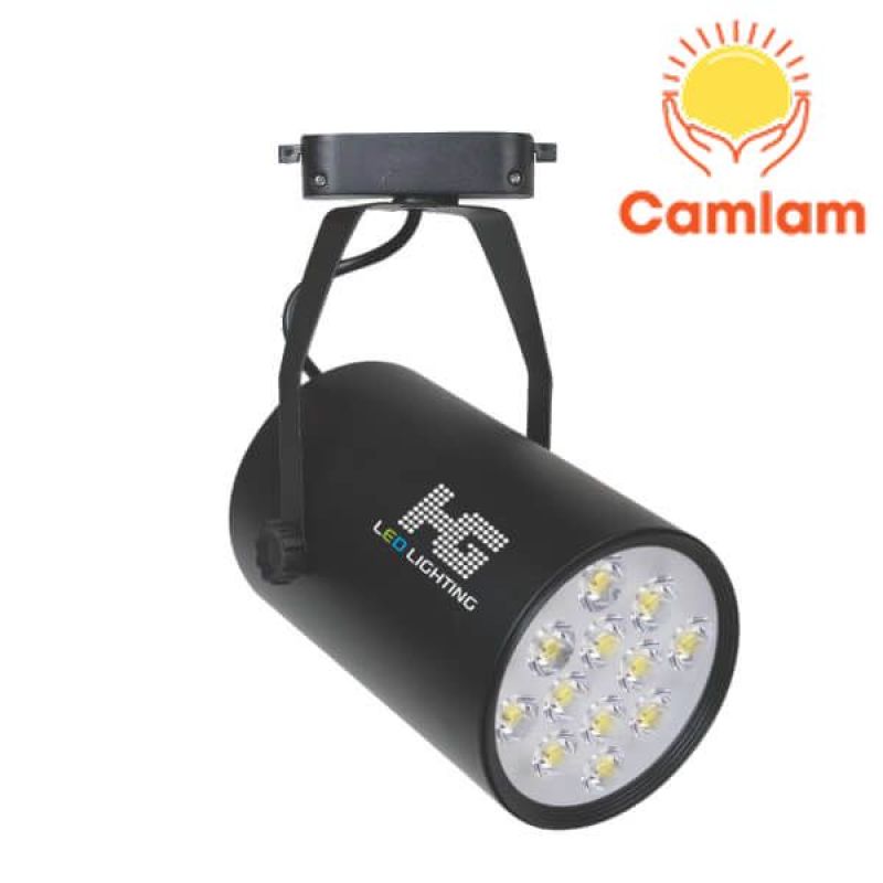 Đèn led rọi thanh ray 12w vỏ đen ánh sáng trắng hoặc vàng