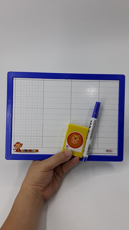 [MUA NHIỀU SIÊU RẺ] [B01] Bảng con bảng bộ WinQ B-01 / B01 một mặt lông một mặt phấn (CỠ NHỎ)