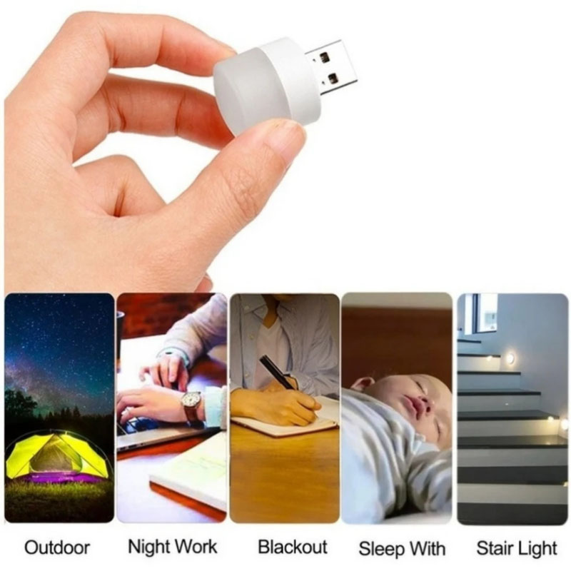 Bóng đèn ngủ đọc sách LED USB mini bảo vệ mắt với cổng USB