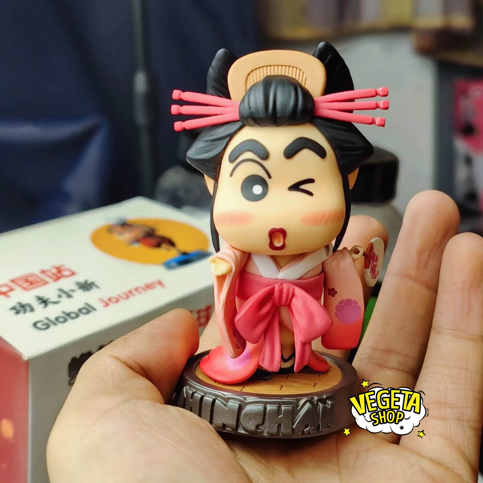 Mô hình Shin Cậu bé bút chì - Shinchan Crayon Cậu bé bút chì cosplay Kungfu Nữ thần tự do Kimono Nhật Bản dễ thương 10cm