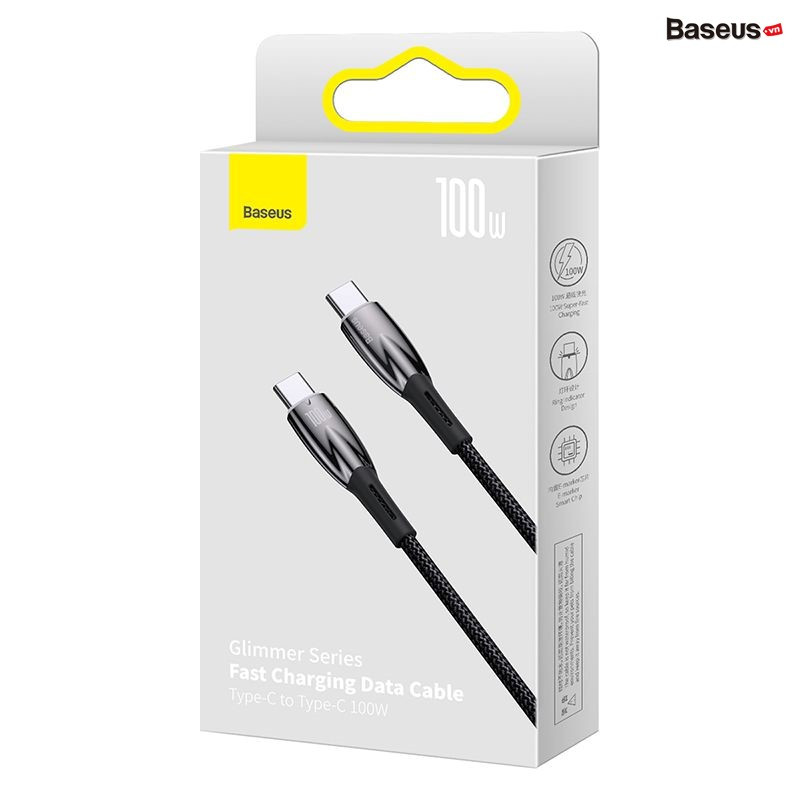 Baseus Glimmer Series Fast Charging Data Cable Type-C to Type-C 100W