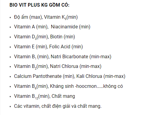 Bio vit plus gói qui cách 100 gram thú đẻ sai, phục hồi