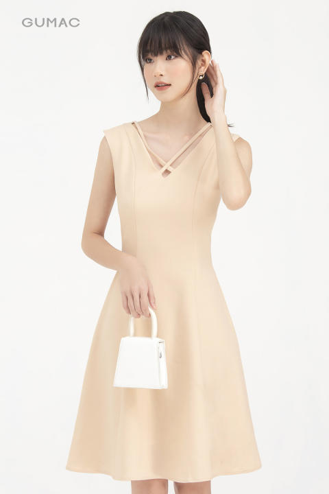 Đầm nữ sát nách cổ dây mẫu mới GUMAC DB860 – Gumac >>> top1shop >>> lazada.vn