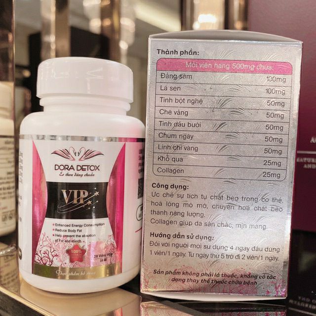 Dora detox vip giảm cân 28 viên