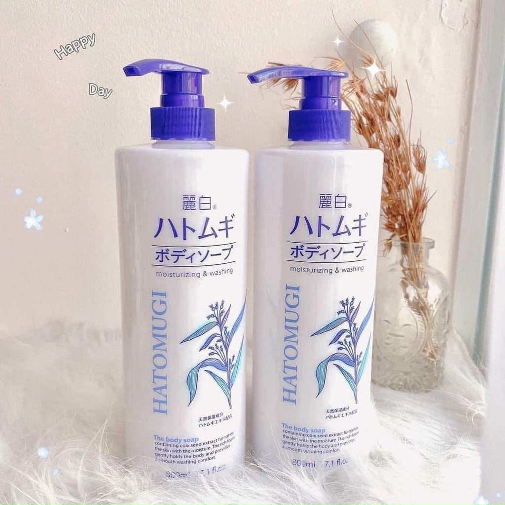 Sữa tắm trắng da ý dĩ hatomugi Nhật Bản 800ml