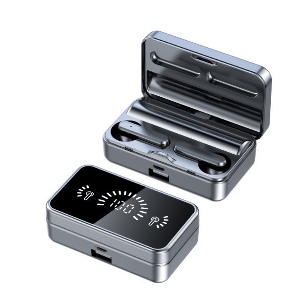 Tai Nghe Không Dây S20 Pro Bluetooth V5.2 - Âm Thanh Hifi 9D Cực Hay Có Micro màn hình LED chống thấm nước, Pin Trâu