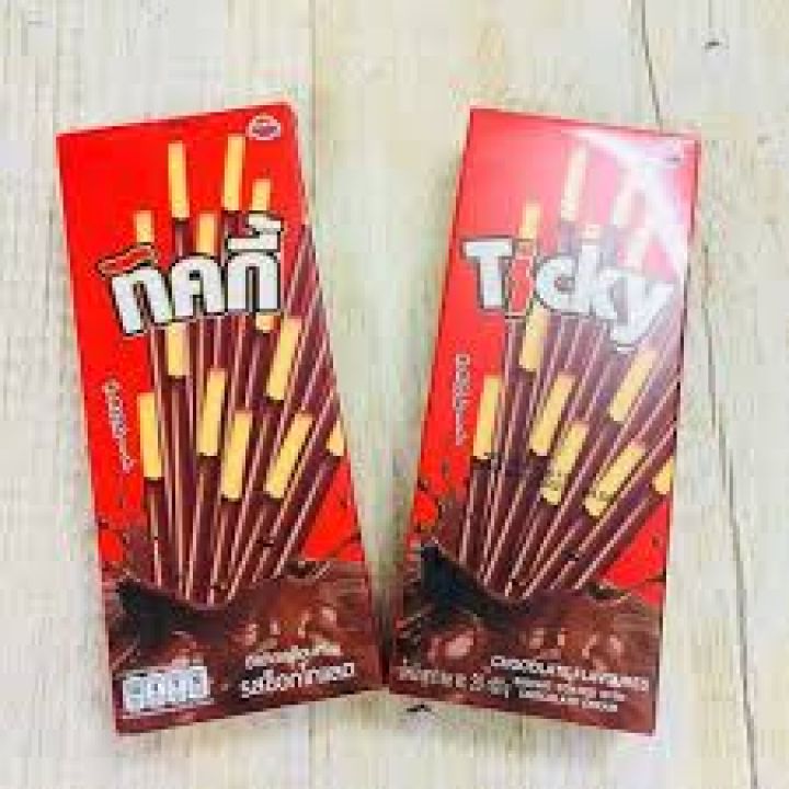 (Lốc 12+1) Bánh que Ticky Thái Lan  phủ socola hộp 20g