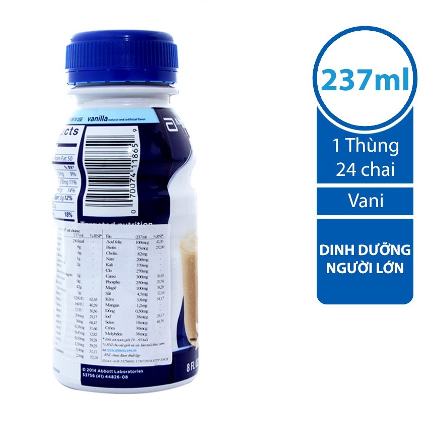 Thùng 24 Sữa nước Ensure Abbott 237ml/chai