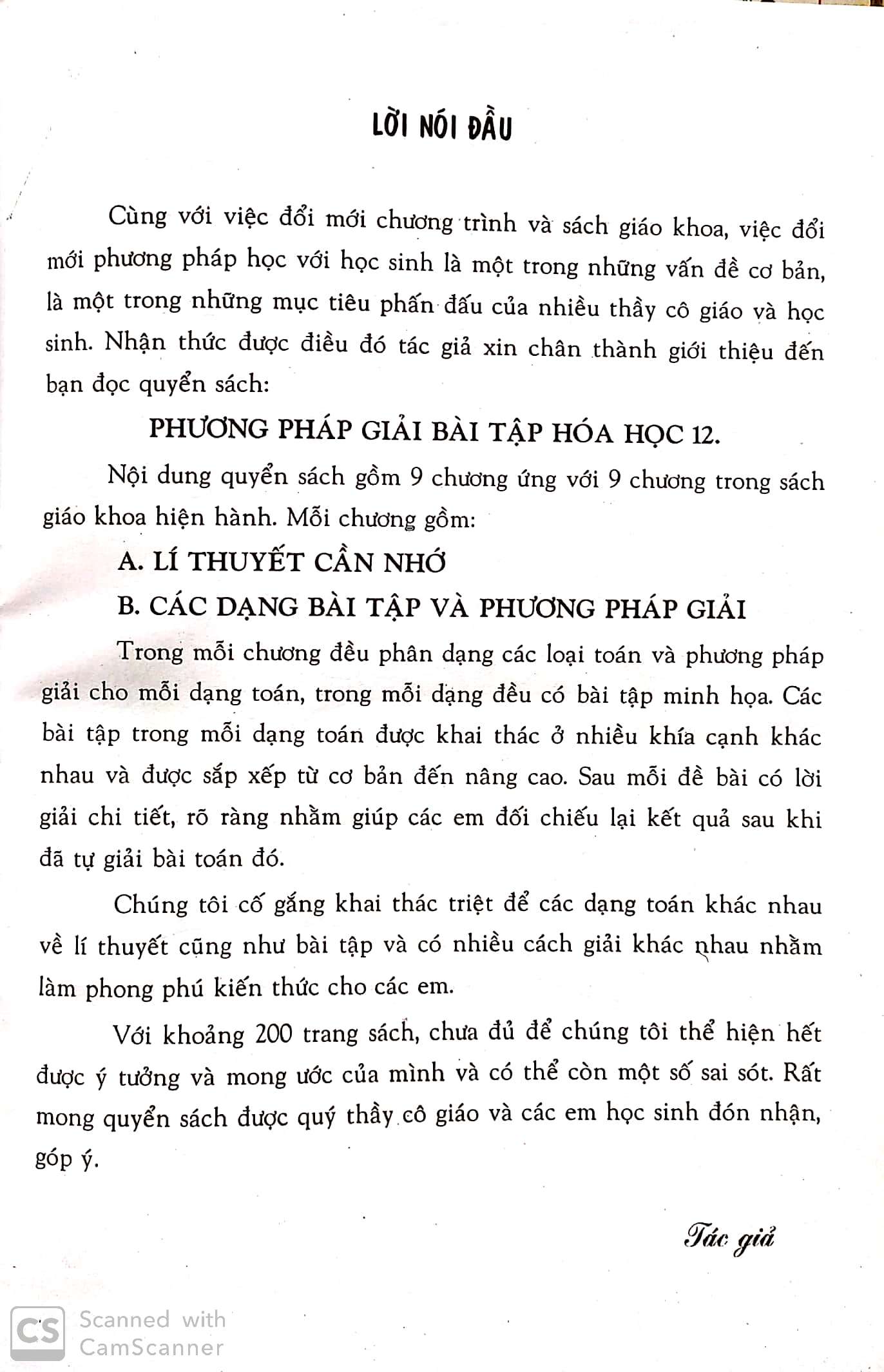[HCM]Phương pháp giải bài tập Hóa học 12