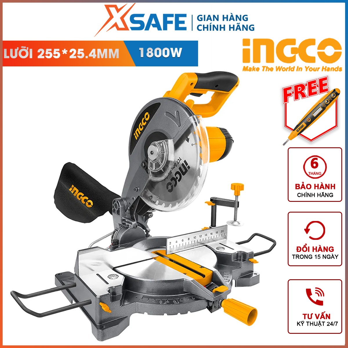 Machine cut aluminum ingco BMS18001 | metal cutting machine power: 1800W Size saw blade: 255mm * 25.4mm support Metal Cutting, aluminum Plate fast and most beautiful can