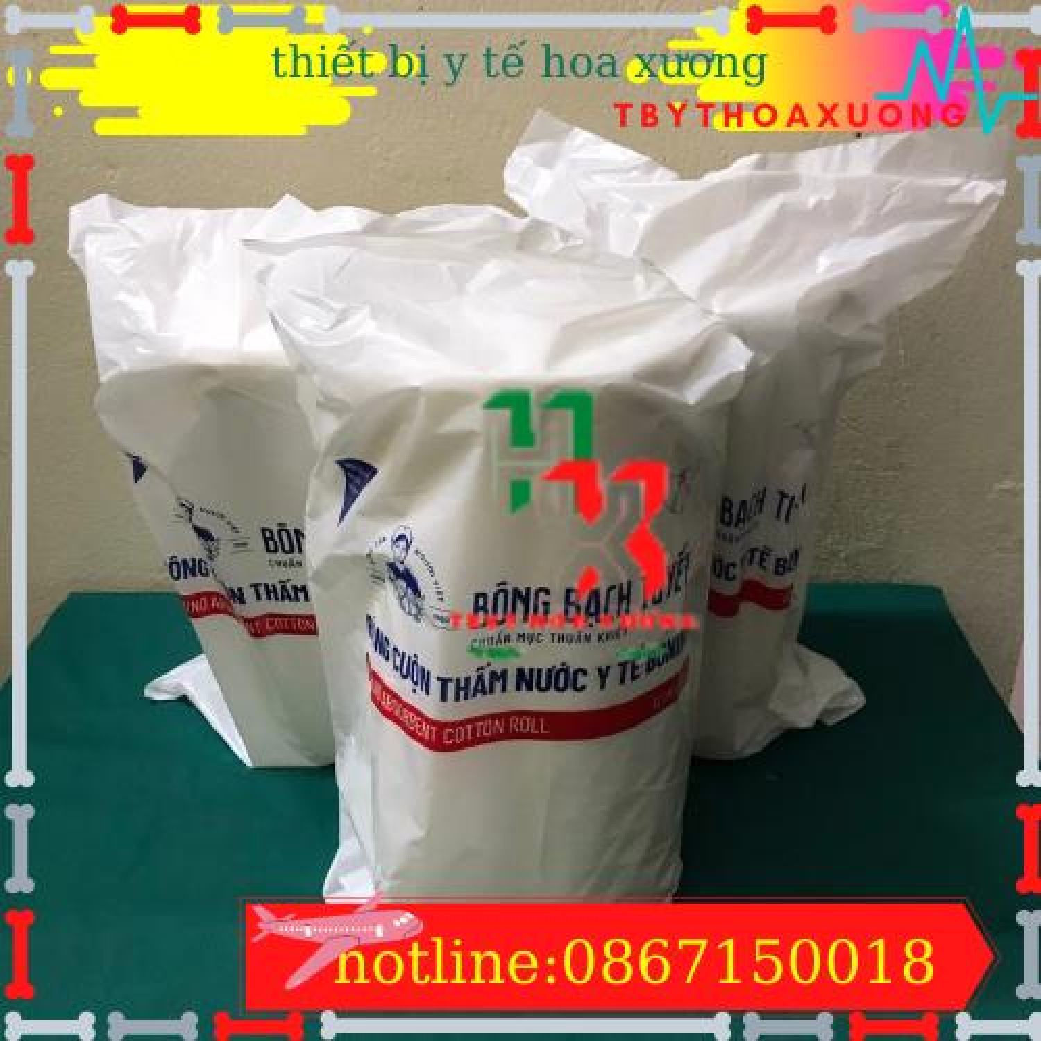 Bông Cuộn 1kg Bông Y Tế Bạch Tuyết