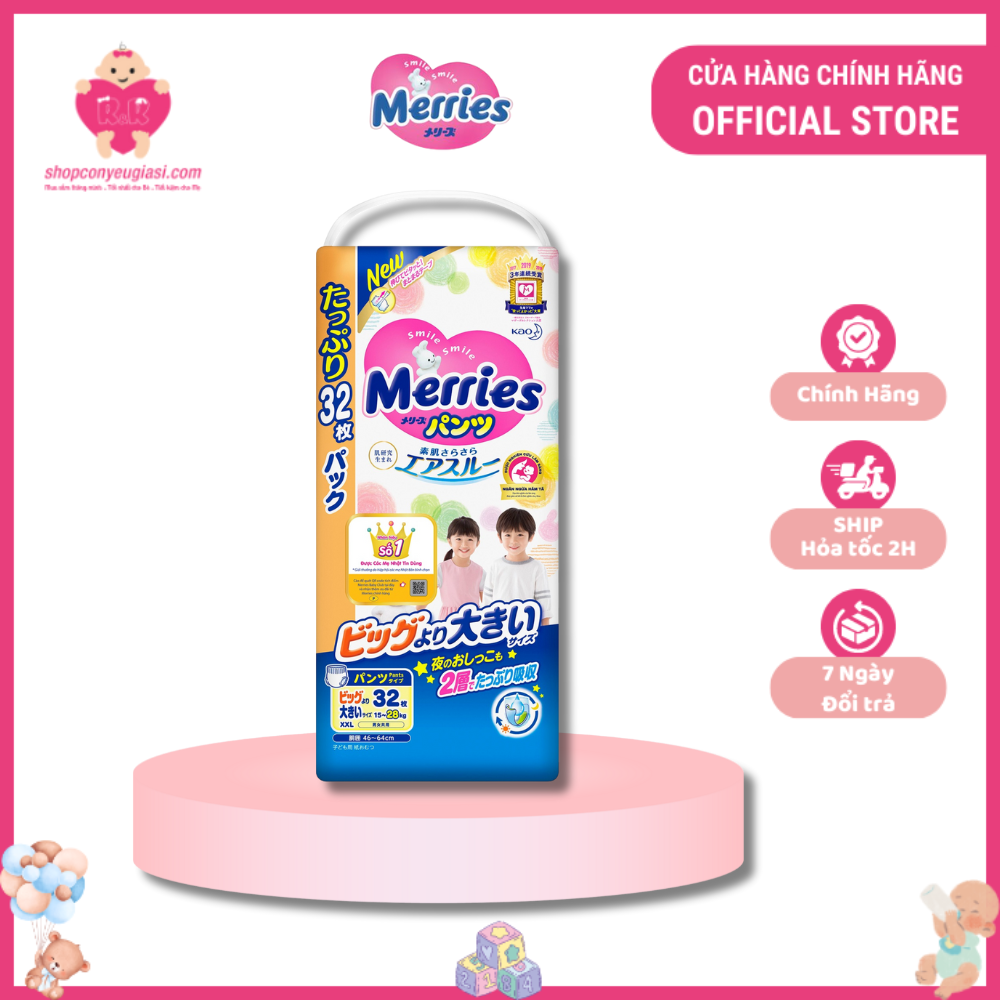 [FREESHIP 40K][HÀNG CÔNG TY] Tã dán/quần Merries NB90/S84/M64/L54/M58/L44/XL38/XXL26- Hàng Nhập Khẩu CTY SnB (Có hóa đơn) - (Không Quà)