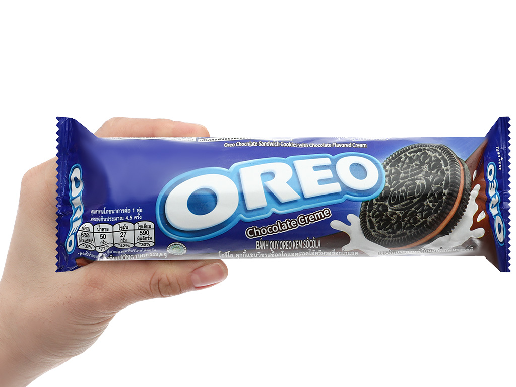 Bánh Quy Sôcôla Oreo Vị Chocolate (Cây 119.6g)