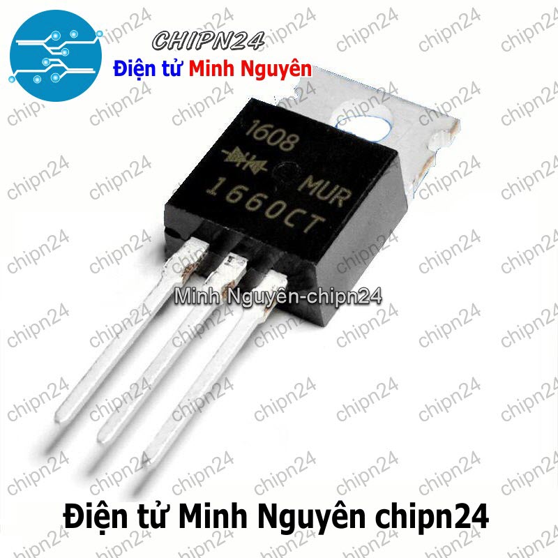 [2 con] (DIP) Diode MUR1660CT TO-220 16A 600V (MUR1660 MUR 1660) [Diode Schottky] - HH001892