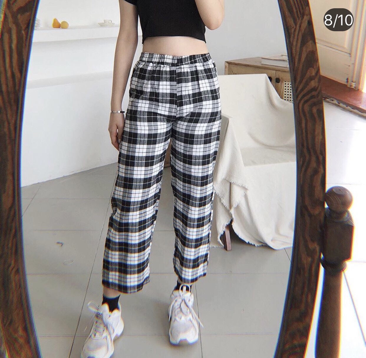 Quần Tây Nữ-quần caro nữ ống suông dáng chuẩn 3 màu đang hot-siêu cá tính cực đẹp