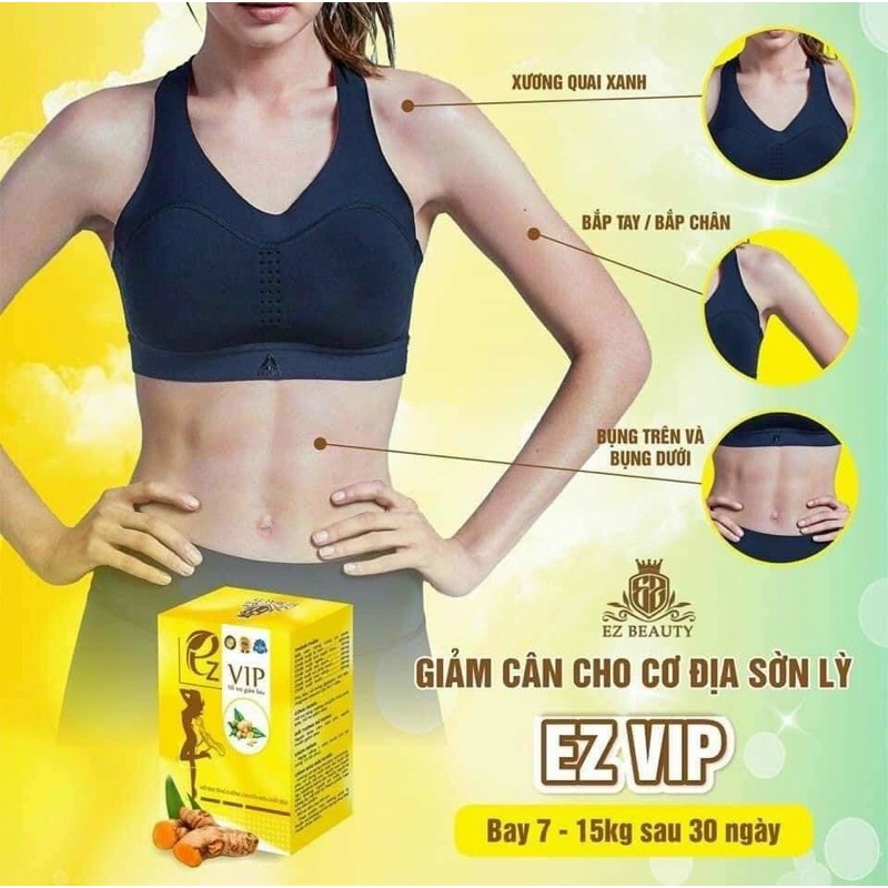 Combo giảm cân Ezvip hộp 10 gói