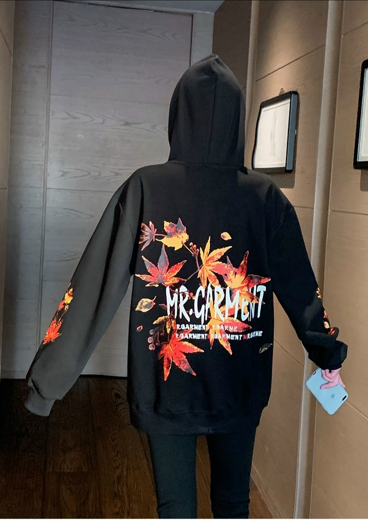 ÁO KHOÁC HOODIE VẢI NỈ NGOẠI IN HÌNH CHIẾC LÀ ĐỎ MÙA THU BẮT MẮT CÁ TÍNH