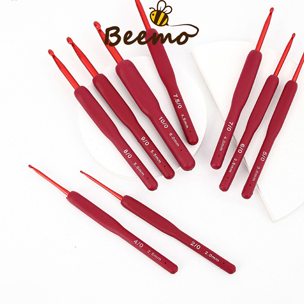 Kim Móc Hoa Tulip Đỏ Cán Mềm Chuyên Móc Len Sợi