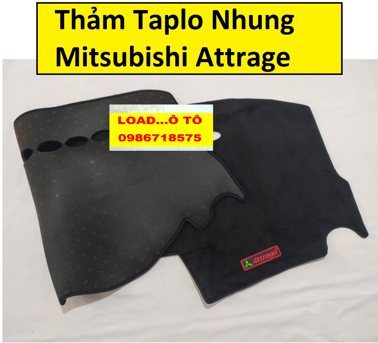 Thảm taplo nhung cao cấp mitsubishi attrage 2023-2016