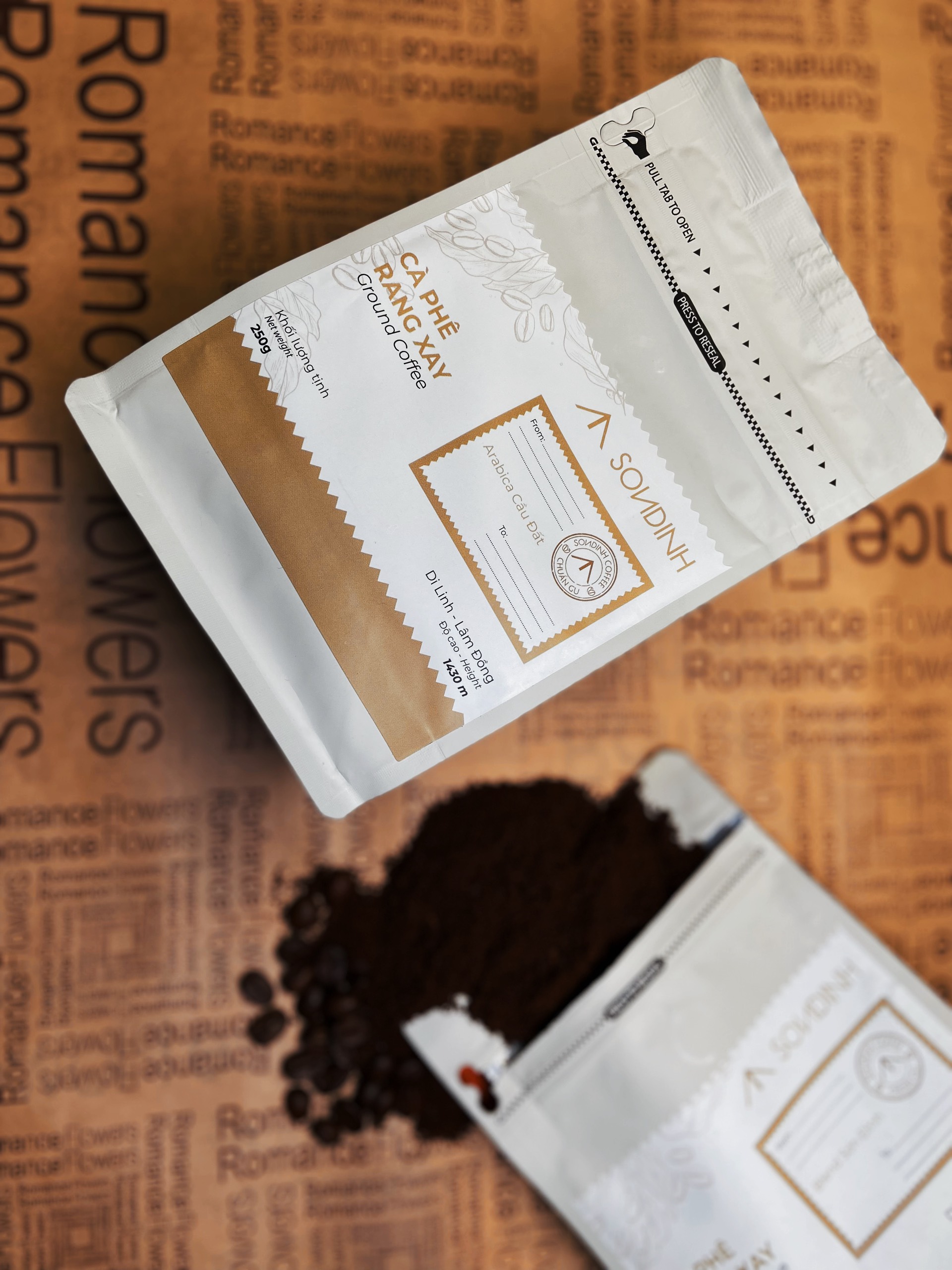 Cà phê rang xay / Ground Coffee (Arabica Cầu Đất) - 100% Arabica Cầu Đất