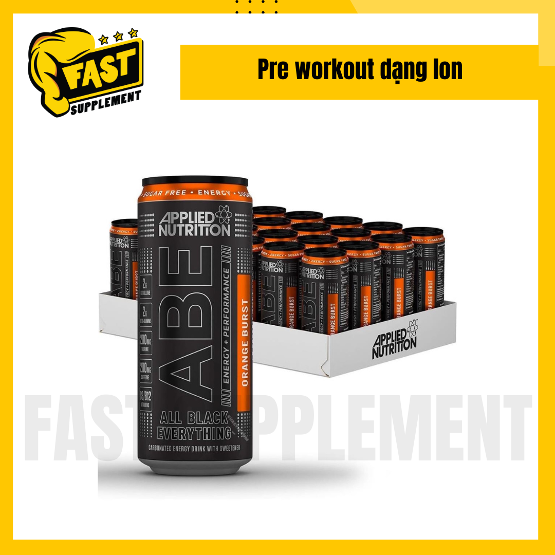 ABE DẠNG LON PRE WORKOUT (1 THÙNG 24 LON) |APPLIEDNUTRITION| TĂNG SỨC MẠNH
