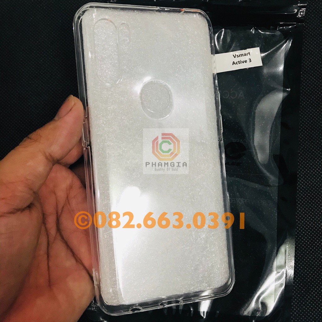 Ốp lưng vsmart active 3 dẻo đen, dẻo trong CHUẨN - BỀN - ĐẸP