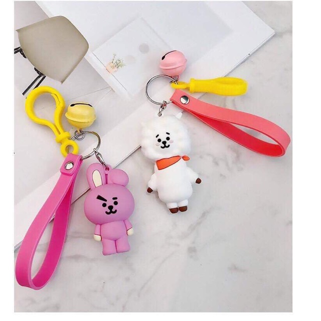 Móc khoá dẻo BTS kèm chuông siêu xinh